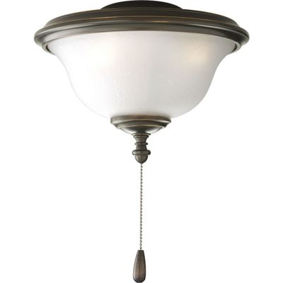 Progress Lighting Ashmore 11" Ceiling Fan Light Kit, Antique Bronze