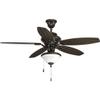 Progress Lighting Ashmore 11" Ceiling Fan Light Kit, Antique Bronze view 2