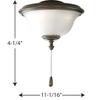 Progress Lighting Ashmore 11" Ceiling Fan Light Kit, Antique Bronze view 4