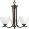 Progress Lighting Laird Collection 3-Light Etched Glass Traditional Chandelier Light Antique Bronze view 1