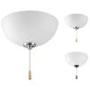 Progress Lighting Bravo 2-Light Ceiling Fan Light Kit, White Etched Glass view 1