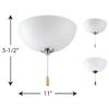 Progress Lighting Bravo 2-Light Ceiling Fan Light Kit, White Etched Glass view 3