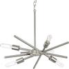 Progress Lighting Astra Collection 6-Light Mid-Century Modern Chandelier Light Brushed Nickel view 1