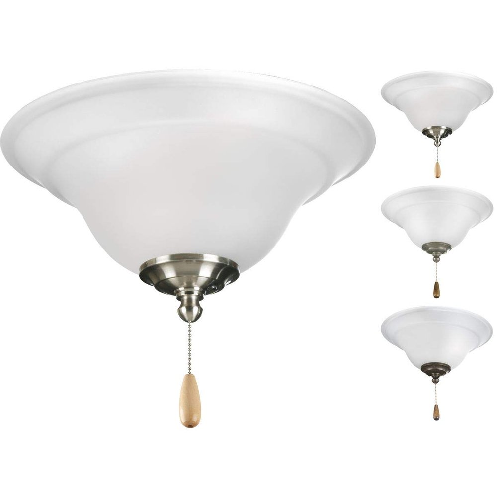 Progress Lighting 2-Light Ceiling Fan Light, Trinity Collection, Indoor, P2628-01WB, Unfinished
