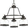 Progress Lighting Judson 3-Light Chandelier, Antique Bronze view 2