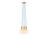 Turquoise Hanging Light Fixture. Eclectic Turquoise w/Vintage Copper 3 Pendant Chandelier view 1