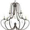 Progress Lighting P400088-020 Anjoux Nine-Light Chandelier, Brown view 1