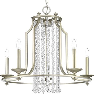 Progress Lighting P400078-134 Desiree Five-Light Chandelier, Grey