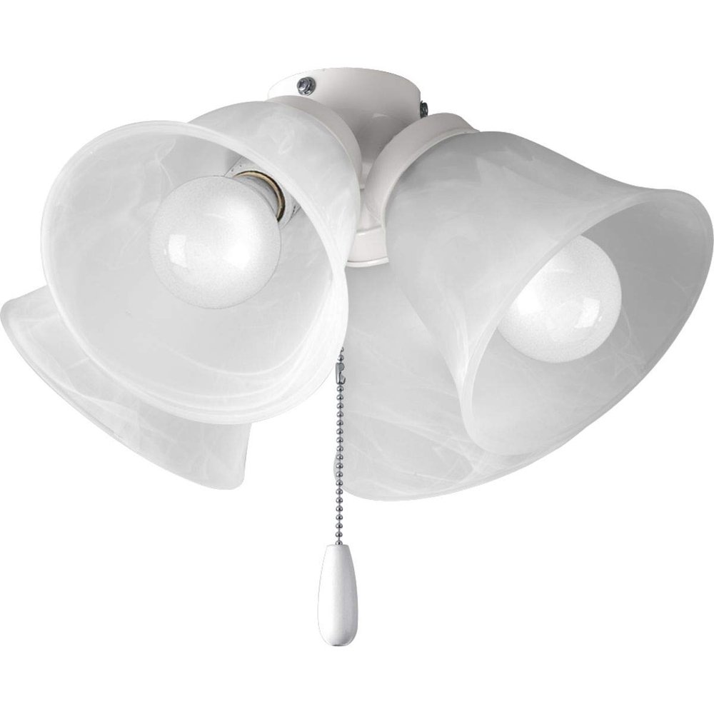 Progress Lighting AirPro 13.6" 4-Light Ceiling Fan Light Kit, White