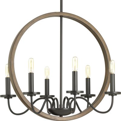 Fontayne Collection 6-Light Farmhouse Chandelier Light Antique Bronze