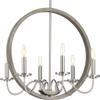 Fontayne Collection 6-Light Farmhouse Chandelier Light Brushed Nickel view 1