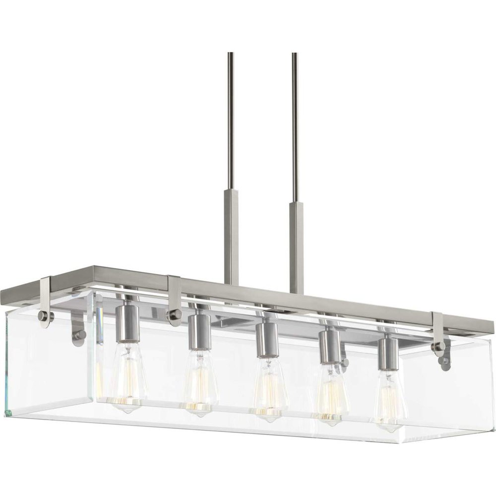 Progress Lighting Glayse Five-Light Linear Chandelier