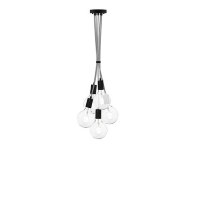 Hangout Lighting Black Modern Pendant Chandelier. Modern Grey w/Modern Black 5 Pendant Chandelier