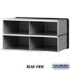Salsbury Industries 2204 Aluminum Mailbox, 4 Doors, Rack Ladder System, Aluminum with Black Trim view 2
