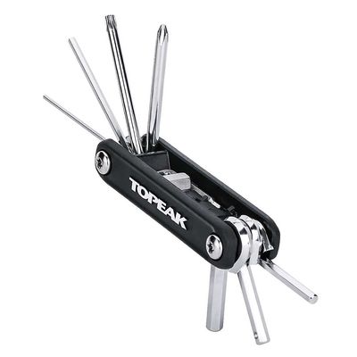 Topeak X-Tool+ 11-Function Folding Bike Multi-Tool Compact Portable Bicycle Repair Kit with Allen, Torx, and Phillips Wrenches Durable Chrome Vanadium Steel Construction