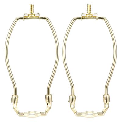 uxcell Lamp Harp Holder 8 Inch Brass for Table and Floor Lamps 2Pcs