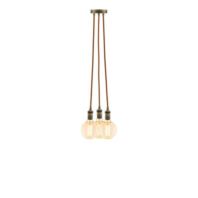 Industrial Hanging Light Fixture. Industrial Rust w/Vintage Antique 5 Pendant Chandelier