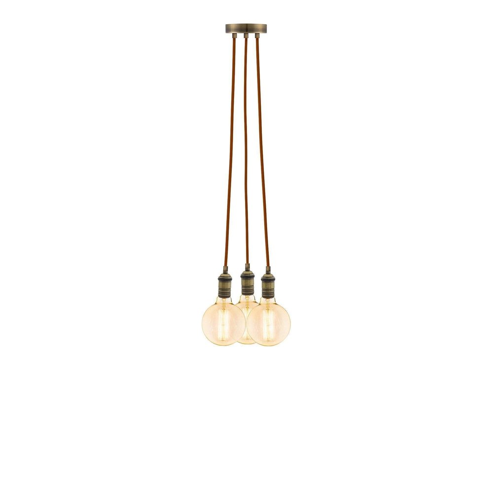 Industrial Hanging Light Fixture. Industrial Rust w/Vintage Antique 5 Pendant Chandelier