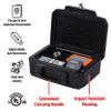SentrySafe Fireproof Money Safe with Key Lock, Black Lock Box with Portable Carrying Handle for Travel, Exterior: 14.3 in. W x 11.2 in. D x 6.1 in H, 1200 view 3