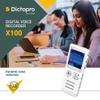 Voice Activated Digital Recorder - Ultra Sensitive Dual Mics, 8GB, 700H Storage, Noise Reduction Dictophone, Portable Audio Recording for Lectures, Meetings, Interviews, Work, Doctors - Dictopro X100 view 4