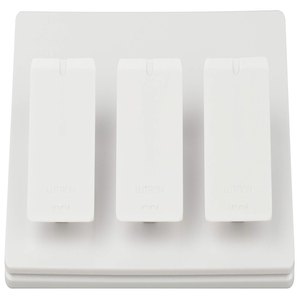 Lutron Caseta Smart Lighting Triple Pedestal for Pico Remotes, L-PED3-WH, White
