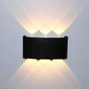 BRILLRAYDO 6W LED Outdoor Exterior Wall Sconces Up/Down Light Fixture Lamp Black Finish Warm White view 1