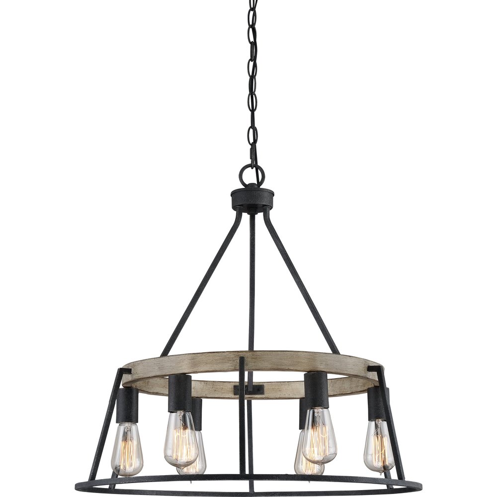 Quoizel Brockton 6-Light Grey Ash Chandelier