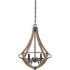 Quoizel Shire Candle Chandelier, 4-Light, 24" H x 18.25" W Rustic Black Vintage Chandelier, 60W Bulbs, Max Adjustable Height 77", Pendant Light for Kitchen, Dining, Living Room, Foyer or Farmhouse view 4
