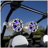 Pyle Marine Speakers - 5.25 Inch Waterproof IP44 Rated Wakeboard Tower and Weather Resistant Outdoor Audio Stereo Sound System with Built-in LED Lights - 1 Pair in Silver (PLMRWB50L) view 2