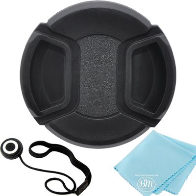 77mm Universal Snap-On Lens Cap for Sony 24-70mm f/2.8 Carl Zeiss Autofocus Lens + Cap Keeper + Microfiber Cleaning Cloth