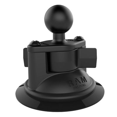 RAM Mounts Twist-Lock Suction Cup Base with Ball RAM-B-224-1U with B Size 1" Ball for Vehicle Windshields