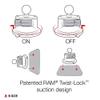 RAM Mounts Twist-Lock Suction Cup Base with Ball RAM-B-224-1U with B Size 1" Ball for Vehicle Windshields view 3
