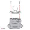 RAM Mounts Twist-Lock Suction Cup Base with Ball RAM-B-224-1U with B Size 1" Ball for Vehicle Windshields view 4