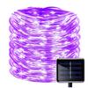 MUEQU Solar Rope Lights Outdoor String Lights, 39ft Waterproof 100LEDs Copper Wire Tube Lighting Solar Decoration Lights Tube for Trees Patio Gardens Party Christmas Holiday Wedding(Purple) view 1