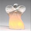 Festive "Angel Holding Cross" White Porcelain Plug-in Night Light view 1