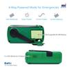 Best NOAA Portable Solar/Hand Crank AM/FM, Shortwave & NOAA Weather Emergency Radio with USB Cell Phone Charger & LED Flashlight (Green) view 4