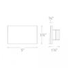 WAC Lighting WL-LED110F-C-BZ 277V 3000K LED Horizontal Scoop Step and Wall Light, Bronze view 2