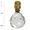 Royal Designs Celling Fan Pull Chain Beaded Ball Extension Chains with Decorative Medium Faceted Diamond Cut Crystal, Polished Brass view 3