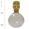 Royal Designs Celling Fan Pull Chain Beaded Ball Extension Chains with Decorative Medium Clear Crystal, Polished Brass view 3