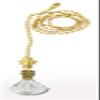 Royal Designs Celling Fan Pull Chain Extension with Designer Cut Crystal Finial, Polished Brass view 1