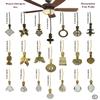 Royal Designs Celling Fan Pull Chain Beaded Ball Extension Chains with Decorative Large Clear Crystal,Polished Brass, Set of 2 view 4
