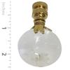 Royal Designs Celling Fan Pull Chain Beaded Ball Extension Chains with Decorative Sun Cut Round Crystal Design, Polished Brass view 3
