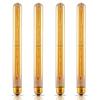 CTKcom T10/T300 40W Amber Vintage Edison Bulb E26 Medium Base2200K-2300K Tubular Bulb Nostalgic Tungsten Filament Antique Bulb Amber Glass for Industrial Wall Sconce Pendant Lighting-(4 Pack) view 1