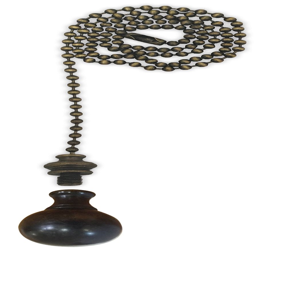 Royal Designs Celling Fan Pull Chain Beaded Ball Extension Chains with Decorative Medium Ball, Antique Brass