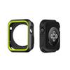 360 Full Body Sports Silicone Protective Case Cover for Apple Watch Series 3 2 1 38 42mm Accessories (Black Green, 38mm) view 1
