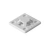 Hellermann Tyton North America MB2.5A10C2 Adhesive Bases, 1" Max Tie Width, 625'' Length/Width, 11'' Hole Dia., PA66, White, 0.16" Height, 0.625" Width, 0.625" Length (Pack of 100) view 1