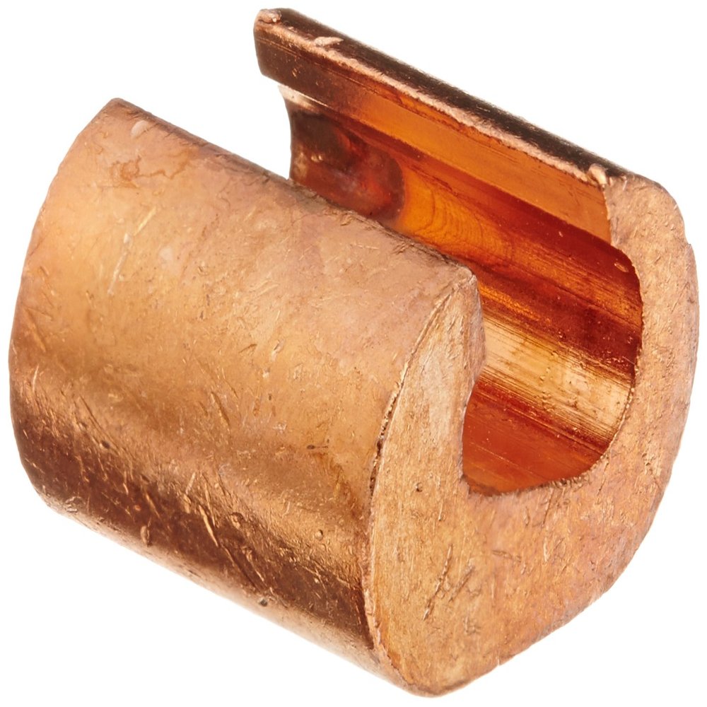 Burndy YC4C8 Copper Crimpit Connector, 6 Sol. - 4 Str. Run, 8 Sol. - 8 Str. Tap, 5/8" Length