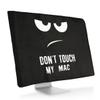 kwmobile Computer Monitor Cover Compatible with Apple iMac 27" / iMac Pro 27" - Don't Touch My Mac White/Black view 1