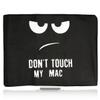 kwmobile Computer Monitor Cover Compatible with Apple iMac 27" / iMac Pro 27" - Don't Touch My Mac White/Black view 3