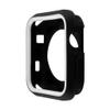 360 Full Body Sports Silicone Protective Case Cover for Apple Watch Series 3 2 1 38 42mm Accessories (Black White, 38mm) view 3